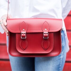 Cambridge Satchel Company Pillar Box Red Leather Crossbody Bag